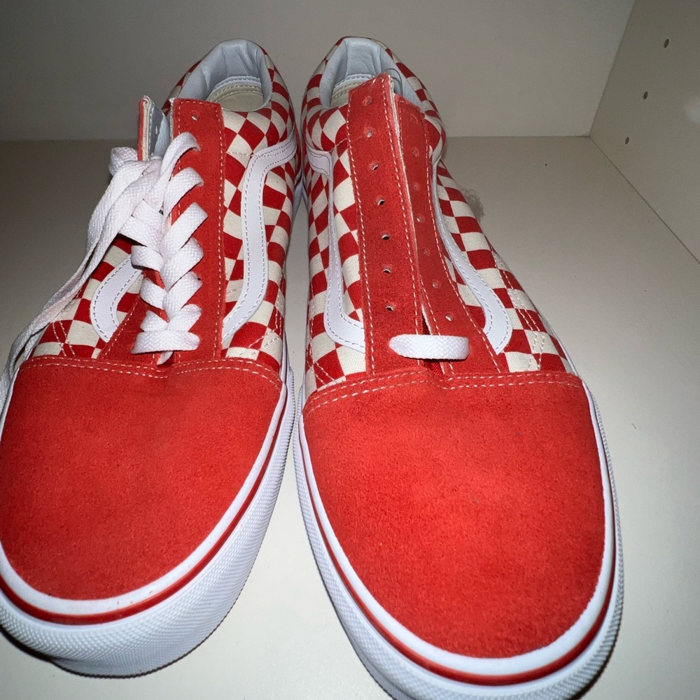 Vans checkered red and white new no box men’s size 12
